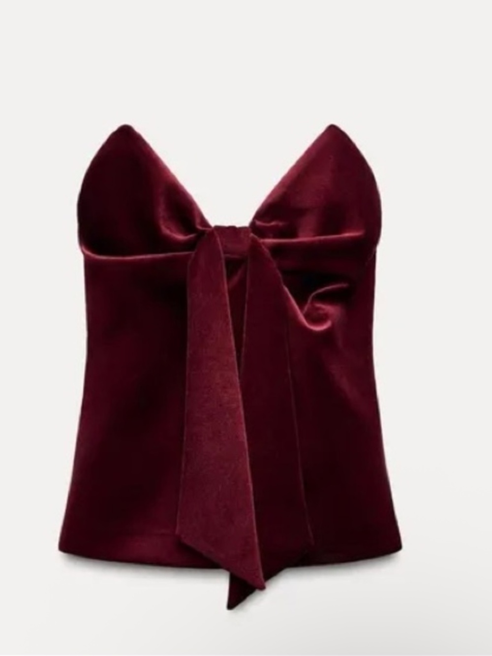 Zara velvet bow top